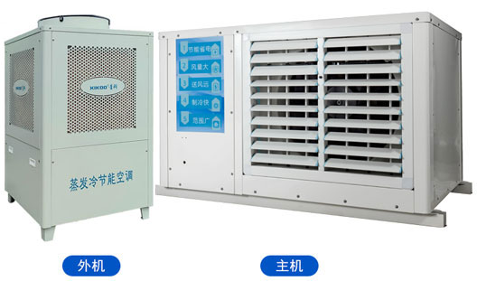 藥品倉儲倉庫整體控溫降溫應用星科工業蒸發冷省電空調臥式射流機